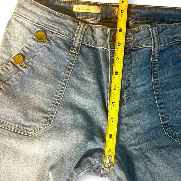 Women's kut from kloth Jane Super Flare Light Blue Jeans size 4 - Picture 7 of 14